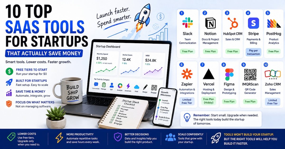 10 Top SaaS Tools for Startups That Actually Save Money