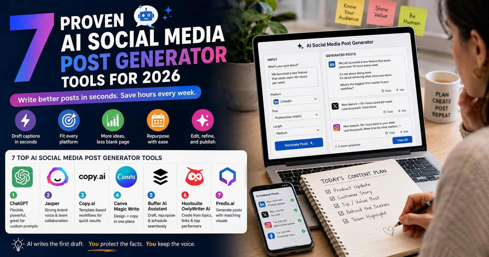 7 Proven AI Social Media Post Generator Tools for 2026